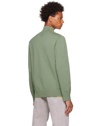 olivgrüner Pullover mit einem Reißverschluß von A-Cold-Wall*