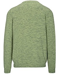 olivgrüner Pullover mit einem Rundhalsausschnitt von BASEFIELD