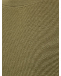 olivgrüner Pullover mit einem Rundhalsausschnitt von Balmain