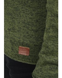 olivgrüner Pullover mit einem Rundhalsausschnitt von BLEND