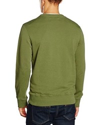 olivgrüner Pullover mit einem Rundhalsausschnitt von Calvin Klein Jeans