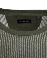 olivgrüner Pullover mit einem Rundhalsausschnitt von Camp David