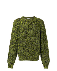 olivgrüner Pullover mit einem Rundhalsausschnitt von Cmmn Swdn