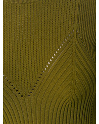 olivgrüner Pullover mit einem Rundhalsausschnitt von Kenzo
