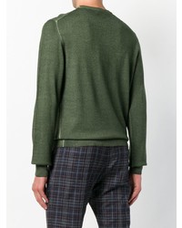 olivgrüner Pullover mit einem Rundhalsausschnitt von Etro