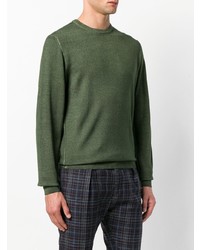 olivgrüner Pullover mit einem Rundhalsausschnitt von Etro