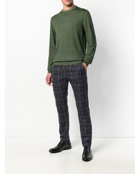 olivgrüner Pullover mit einem Rundhalsausschnitt von Etro