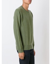 olivgrüner Pullover mit einem Rundhalsausschnitt von Polo Ralph Lauren