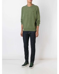 olivgrüner Pullover mit einem Rundhalsausschnitt von Polo Ralph Lauren