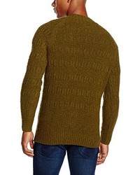 olivgrüner Pullover mit einem Rundhalsausschnitt von Dickies