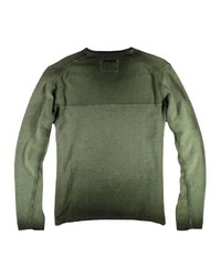 olivgrüner Pullover mit einem Rundhalsausschnitt von EMILIO ADANI