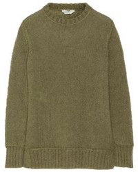 olivgrüner Pullover mit einem Rundhalsausschnitt von Fendi