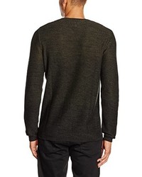 olivgrüner Pullover mit einem Rundhalsausschnitt von Jack & Jones