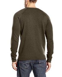 olivgrüner Pullover mit einem Rundhalsausschnitt von JACK & JONES VINTAGE