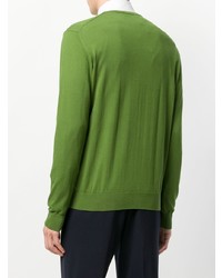 olivgrüner Pullover mit einem Rundhalsausschnitt von Etro