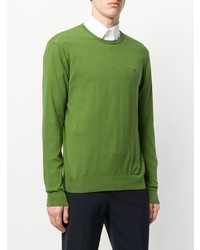 olivgrüner Pullover mit einem Rundhalsausschnitt von Etro