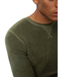 olivgrüner Pullover mit einem Rundhalsausschnitt von Marc O'Polo Denim