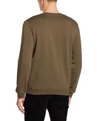 olivgrüner Pullover mit einem Rundhalsausschnitt von New Look