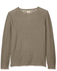 olivgrüner Pullover mit einem Rundhalsausschnitt von Selected Homme