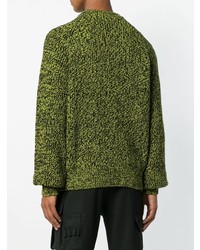 olivgrüner Pullover mit einem Rundhalsausschnitt von Cmmn Swdn