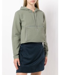 olivgrüner Pullover mit einer Kapuze von Nike