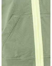 olivgrüner Pullover mit einer Kapuze von Semi-Couture