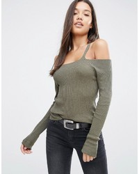 olivgrüner Pullover von Asos