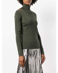 olivgrüner Rollkragenpullover von Ports 1961