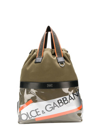 olivgrüner Segeltuch Rucksack von Dolce & Gabbana