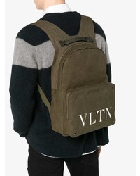 olivgrüner Segeltuch Rucksack von Valentino