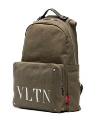 olivgrüner Segeltuch Rucksack von Valentino