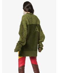 olivgrüner Strick Oversize Pullover von Ambush