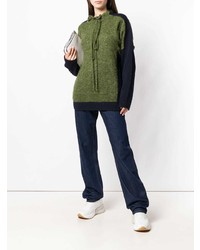 olivgrüner Strick Oversize Pullover von JW Anderson
