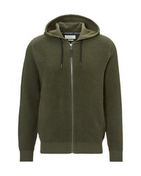 olivgrüner Strick Pullover mit einem Kapuze von Marc O'Polo Denim