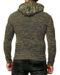 olivgrüner Strick Pullover mit einem Kapuze von RUSTY NEAL