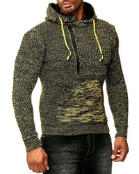 olivgrüner Strick Pullover mit einem Kapuze von RUSTY NEAL