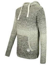 olivgrüner Strick Pullover mit einem Kapuze von Sublevel