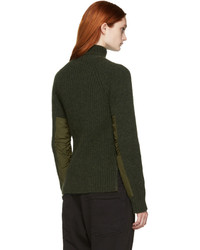 olivgrüner Strick Rollkragenpullover von Haider Ackermann