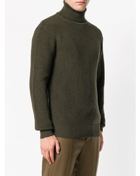 olivgrüner Strick Rollkragenpullover von Vivienne Westwood