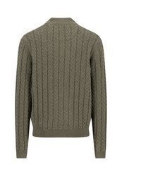 olivgrüner Strickpullover von Fynch Hatton