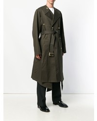 olivgrüner Trenchcoat von Hed Mayner