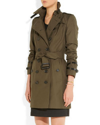 olivgrüner Trenchcoat von Burberry