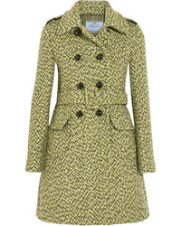 olivgrüner Tweed Mantel