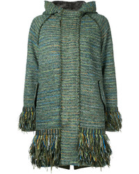 olivgrüner Tweed Mantel von Coohem