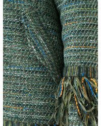 olivgrüner Tweed Mantel von Coohem