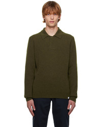 olivgrüner Wollpolo pullover von Norse Projects