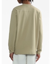 olivgrünes bedrucktes Langarmshirt von Jacquemus