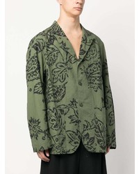 olivgrünes bedrucktes Sakko von Engineered Garments