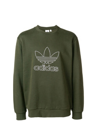 olivgrünes bedrucktes Sweatshirt von adidas
