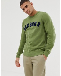 olivgrünes bedrucktes Sweatshirt von Barbour